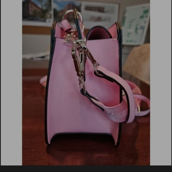 Steve Madden Fonda Pink Rhinestone Satchel Bag Crossbody NWT - Picture 4 of 8